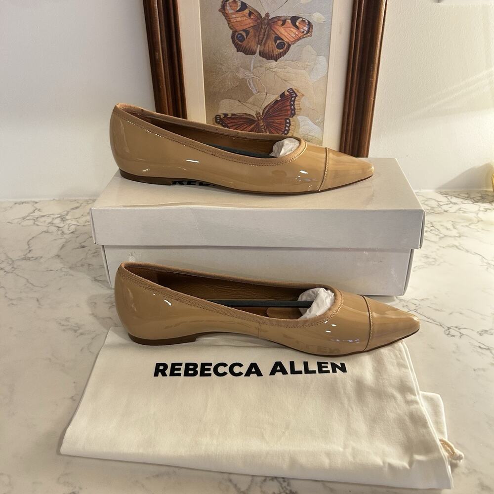 NIB Rebecca Allen Woman’s The Skim Nude IV Slip On Flats Shoes Size 7.5